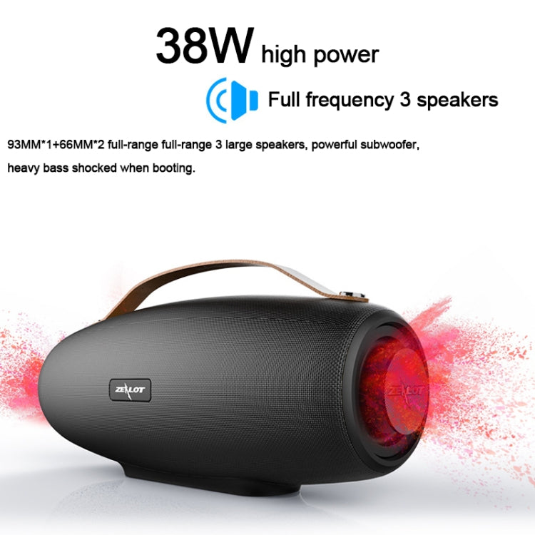 ZEALOT S27 Multifunctional Bass Wireless Bluetooth Speaker, Built-in Microphone, Support Bluetooth Call & AUX & TF Card & 1x93mm + 2x66mm Speakers(Black) - free shipping - PMC TechLife - Order now!