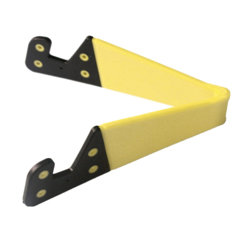 V Shape Universal Mobile Phone Tablet Bracket Holder(Yellow) - Desktop Holder by PMC TechLife | Online Shopping South Africa | PMC TechLife