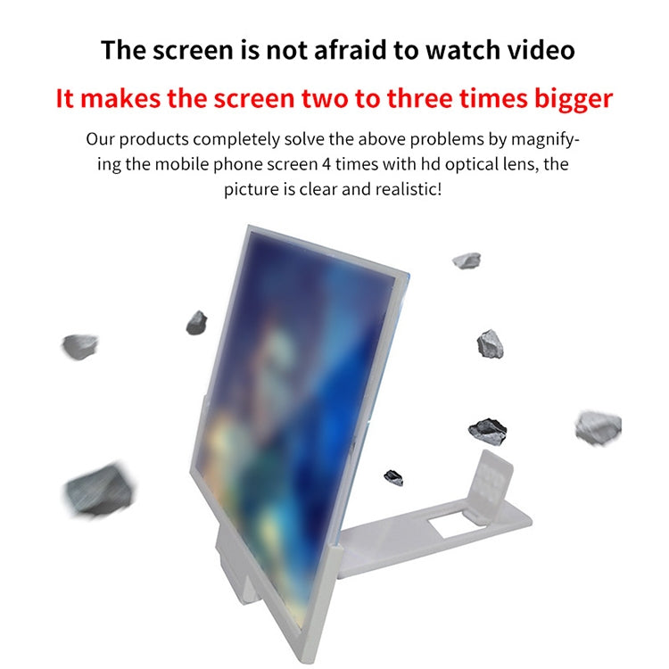 F3 14 inch Radiation Protection Universal Mobile Phone Screen Amplifier 3D HD Video Amplifier with Stand(White) - Screen Magnifier by PMC TechLife | Online Shopping South Africa | PMC TechLife