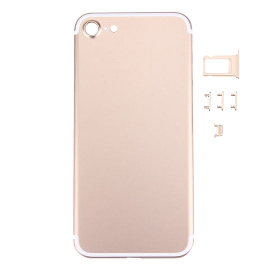 5 in 1 for iPhone 7 (Back Cover + Card Tray + Volume Control Key + Power Button + Mute Switch Vibrator Key) Full Assembly Housing Cover(Gold) - Back Cover by PMC Jewellery | Online Shopping South Africa | PMC Jewellery