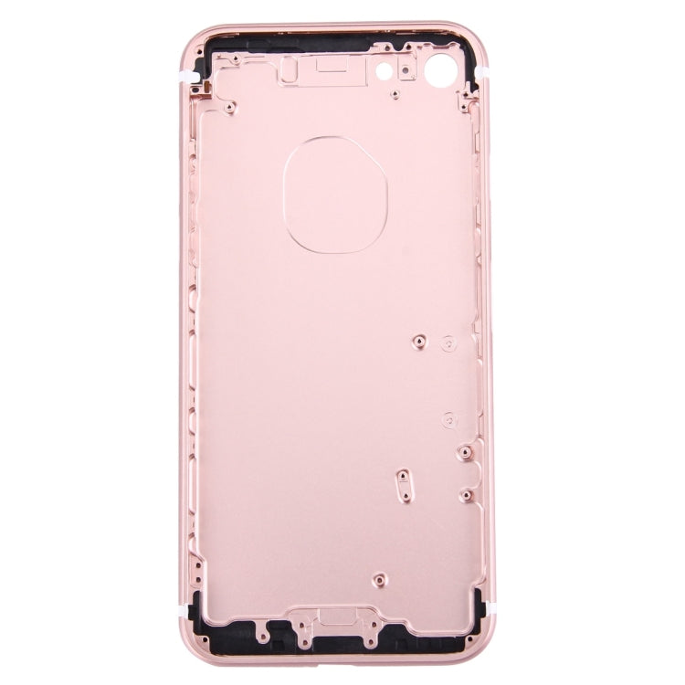 5 in 1 for iPhone 7 (Back Cover + Card Tray + Volume Control Key + Power Button + Mute Switch Vibrator Key) Full Assembly Housing Cover(Rose Gold) - Back Cover by PMC Jewellery | Online Shopping South Africa | PMC Jewellery