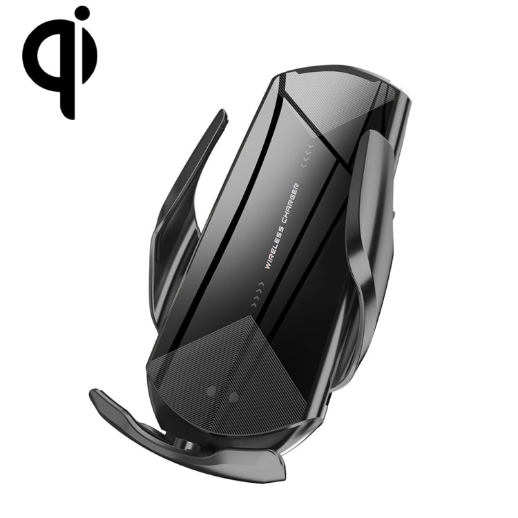 Q2 15W Universal Rotation Infrared Induction Magnetic Car Wireless Charging Mobile Phone Holder with Micro USB + 8 Pin + Type-C / USB-C Magnetic Connector(Black) - free shipping - PMC TechLife - Order now!