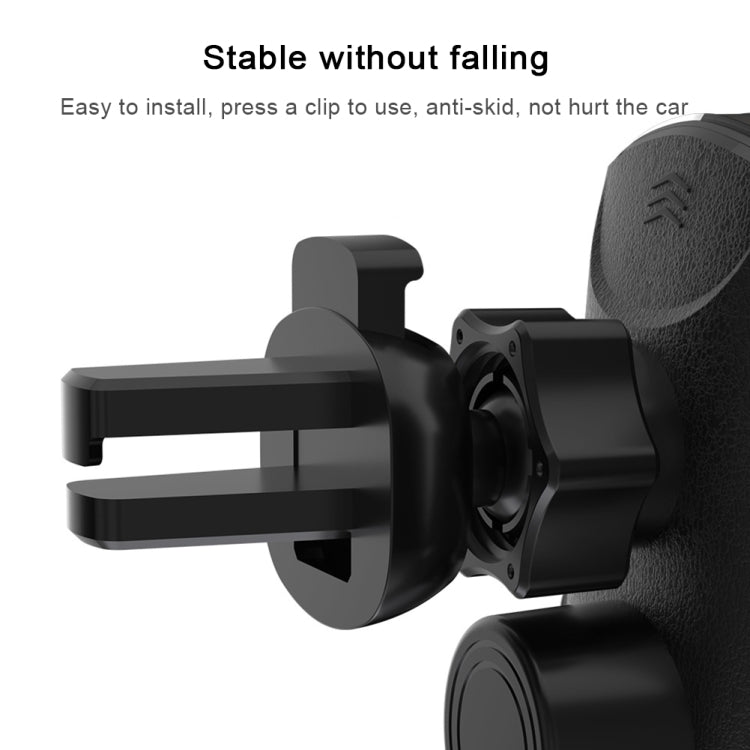 Q2 15W Universal Rotation Infrared Induction Magnetic Car Wireless Charging Mobile Phone Holder with Micro USB + 8 Pin + Type-C / USB-C Magnetic Connector(Black) - free shipping - PMC TechLife - Order now!