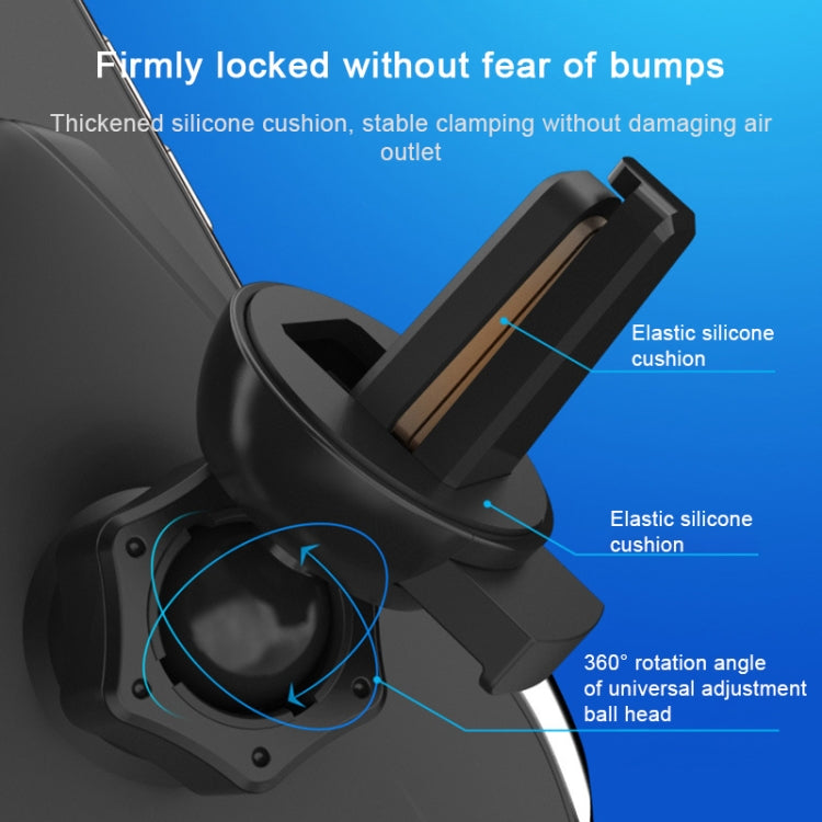 S7 15W QI 360 Degree Rotatable Infrared Induction Car Air Outlet Wireless Charging Mobile Phone Holder for 4.0-6.5 inch Mobile Phones(Silver) - free shipping - PMC TechLife - Order now!
