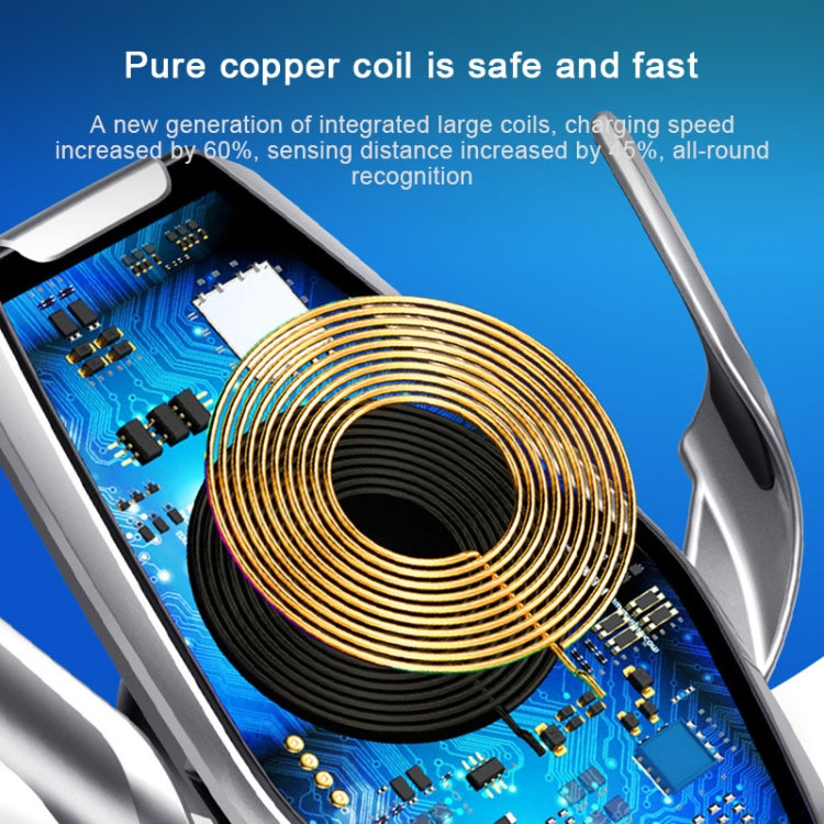 S7 15W QI 360 Degree Rotatable Infrared Induction Car Air Outlet Wireless Charging Mobile Phone Holder for 4.0-6.5 inch Mobile Phones(Silver) - free shipping - PMC TechLife - Order now!