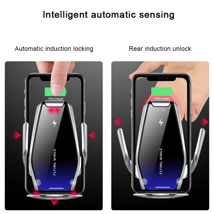 S7 15W QI 360 Degree Rotatable Infrared Induction Car Air Outlet Wireless Charging Mobile Phone Holder for 4.0-6.5 inch Mobile Phones(Silver) - free shipping - PMC TechLife - Order now!