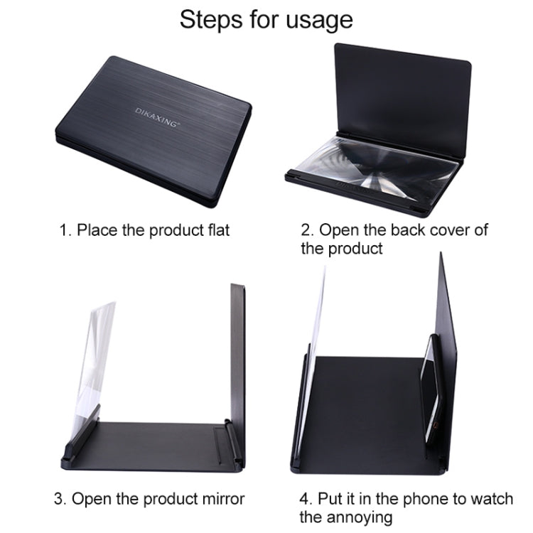 9X Ultra-thin Mobile Phone Eye Protection Screen Magnifier (Black) - Screen Magnifier by PMC TechLife | Online Shopping South Africa | PMC TechLife