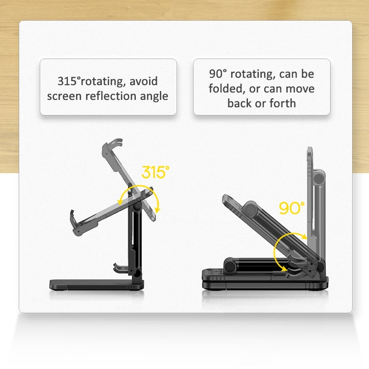 USAMS US-ZJ059 Retractable Mobile Phone Tablet Desktop Stand Holder(White) - Desktop Holder by USAMS | Online Shopping South Africa | PMC Jewellery