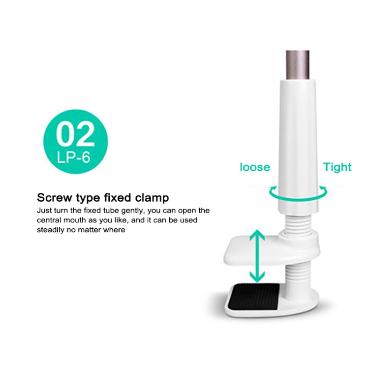 UBN-20 Universal 360 Degrees Rotating Detachable Three-stage Lazy Bracket Mobile Phone / Tablet Desktop Bracket (Silver) - Desktop Holder by PMC TechLife | Online Shopping South Africa | PMC TechLife