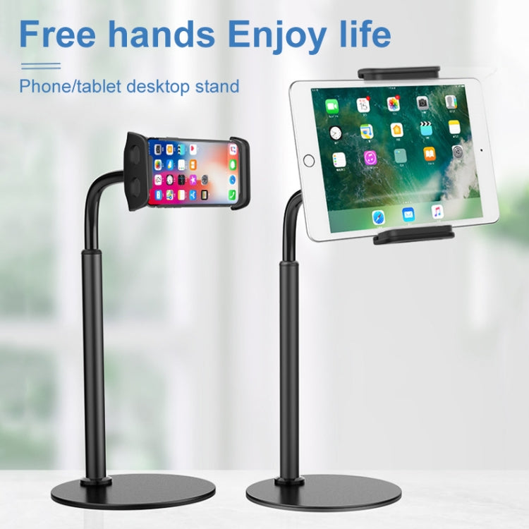 ZM-15 Rotatable Aluminum Alloy Desktop Stand Lazy Stand for 4.7-12.9 inch Mobile Phones / Tablets(Black) - Desktop Holder by PMC TechLife | Online Shopping South Africa | PMC TechLife