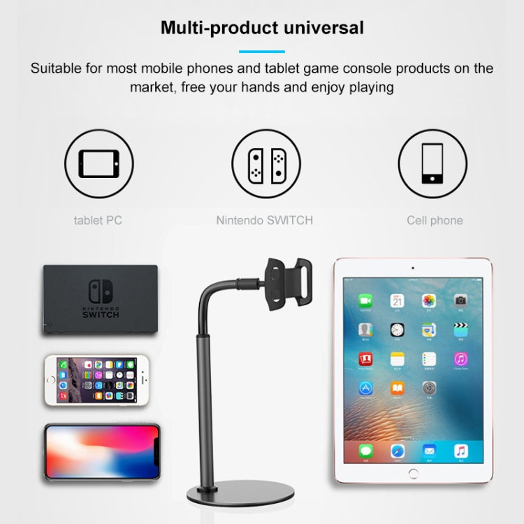 ZM-15 Rotatable Aluminum Alloy Desktop Stand Lazy Stand for 4.7-12.9 inch Mobile Phones / Tablets(Black) - Desktop Holder by PMC TechLife | Online Shopping South Africa | PMC TechLife