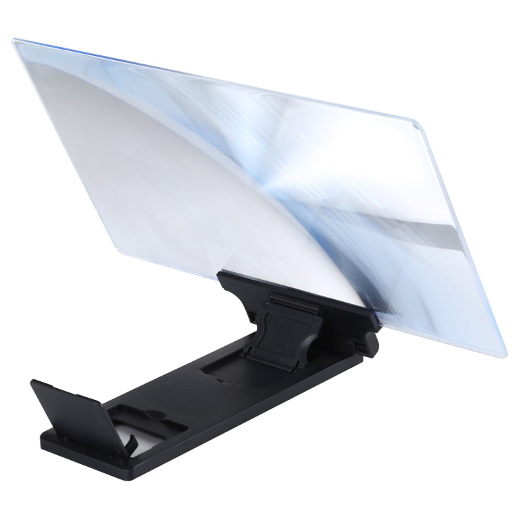 F6 12 inch Universal Foldable 3D Mobile Phone Screen Magnifier with Lazy Stand (Black) - Screen Magnifier by PMC TechLife | Online Shopping South Africa | PMC TechLife