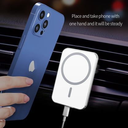 X16 Magsafe Car Air Outlet Vent Mount Clamp Holder 15W Fast Charging Qi Magnetic Wireless Charger(White) - Wireless Charger Holders by PMC Jewellery | Online Shopping South Africa | PMC Jewellery