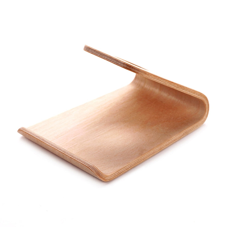 JS01 Wooden Desktop Phone Holder Universal Curved Wood Support Frame For Tablet Phones (Lindens) - Desktop Holder by PMC TechLife | Online Shopping South Africa | PMC TechLife