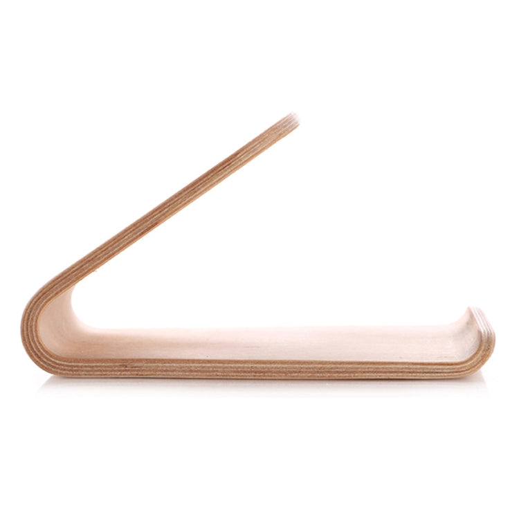 JS01 Wooden Desktop Phone Holder Universal Curved Wood Support Frame For Tablet Phones (Lindens) - Desktop Holder by PMC TechLife | Online Shopping South Africa | PMC TechLife