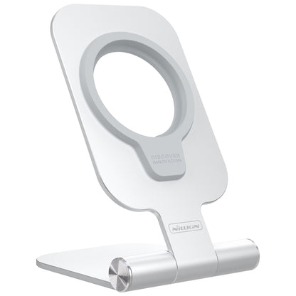 NILLKIN Vertical Folding Stand，Support Magsafe Charger(Silver) - Desktop Holder by NILLKIN | Online Shopping South Africa | PMC Jewellery