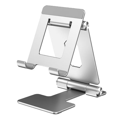 R-JUST SJ13 I-Shape Folding Portable Aluminum Alloy Mobile Phone Holder (Silver) - Desktop Holder by R-JUST | Online Shopping South Africa | PMC Jewellery
