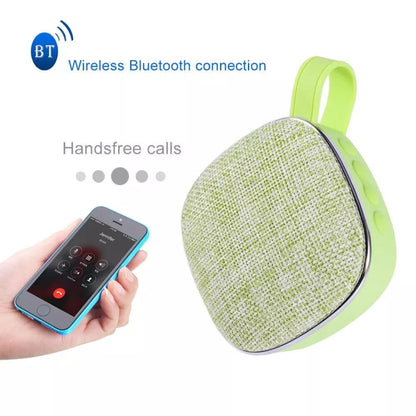 X25new Cloth Texture Square Portable Mini Bluetooth Speaker, Support Hands-free Call & TF Card & AUX(Green) - Mini Speaker by PMC Jewellery | Online Shopping South Africa | PMC Jewellery