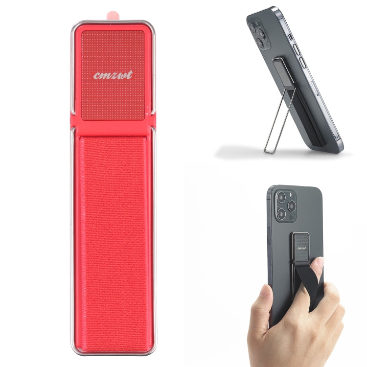 cmzwt CPS-030 Adjustable Folding Magnetic Mobile Phone Holder Bracket with Grip (Red) - Hand-Sticking Bracket by PMC TechLife | Online Shopping South Africa | PMC TechLife