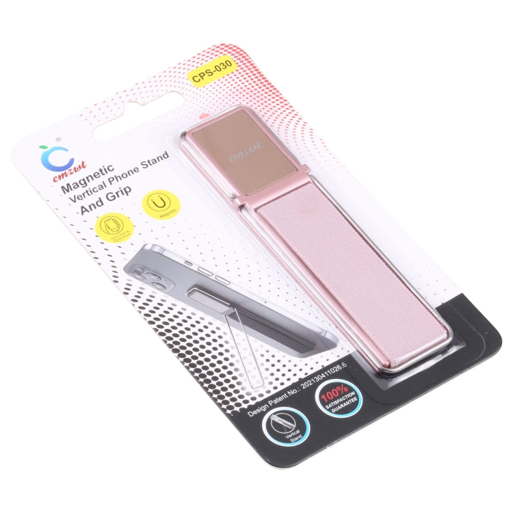 cmzwt CPS-030 Adjustable Folding Magnetic Mobile Phone Holder Bracket with Grip (Rose Gold) - Hand-Sticking Bracket by PMC TechLife | Online Shopping South Africa | PMC TechLife