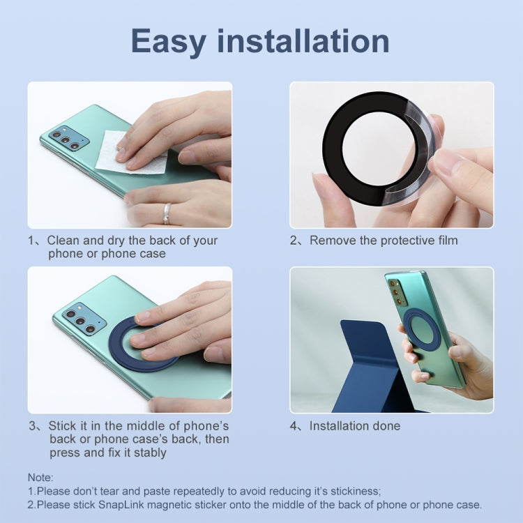 NILLKIN Skin-friendly Version Magsafe Ring Magnetic Mobile Phone Holder Set(Black) - Desktop Holder by NILLKIN | Online Shopping South Africa | PMC TechLife | Buy Now Pay Later Mobicred