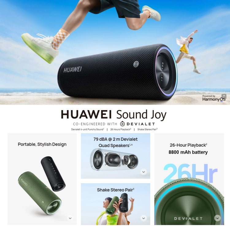 Huawei Sound Joy Portable Smart Speaker Shocking Sound Devialet Bluetooth Wireless Speaker (Coral Red) - Desktop Speaker by Huawei | Online Shopping South Africa | PMC Jewellery