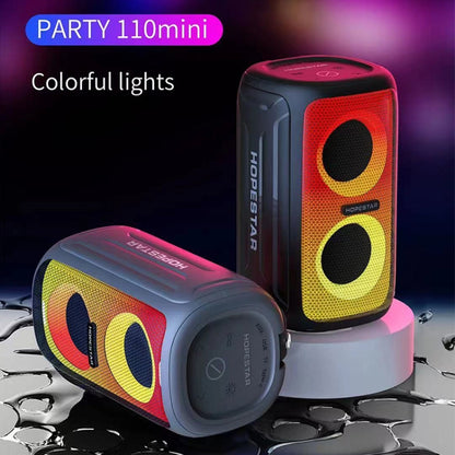 HOPESTAR Party 110 Mini Colorful Lights Wireless Bluetooth Speaker (Grey) - Desktop Speaker by HOPESTAR | Online Shopping South Africa | PMC Jewellery