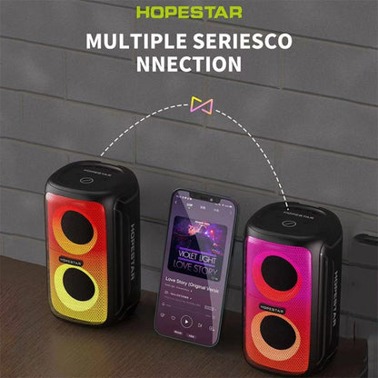 HOPESTAR Party 110 Mini Colorful Lights Wireless Bluetooth Speaker (Black) - Desktop Speaker by HOPESTAR | Online Shopping South Africa | PMC Jewellery