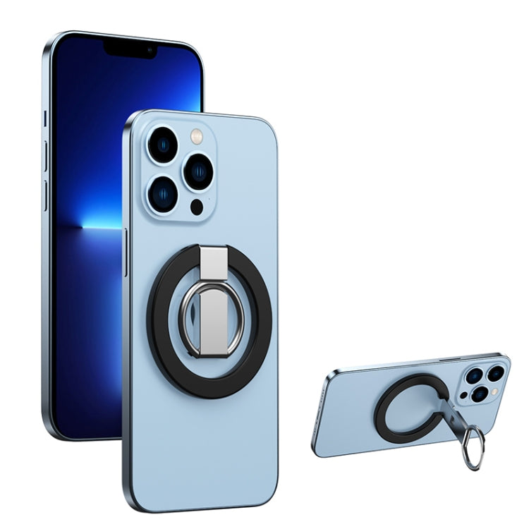 MagSafe Magnetic Adhesive Free Double Joint Ring Holder For iPhone 13 Series / iPhone 12 Series(Black) - Ring Holder by PMC TechLife | Online Shopping South Africa | PMC TechLife