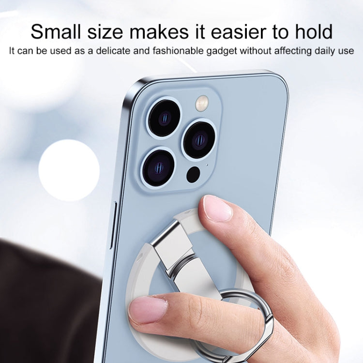 MagSafe Magnetic Adhesive Free Double Joint Ring Holder For iPhone 13 Series / iPhone 12 Series(Blue) - Ring Holder by PMC Jewellery | Online Shopping South Africa | PMC Jewellery