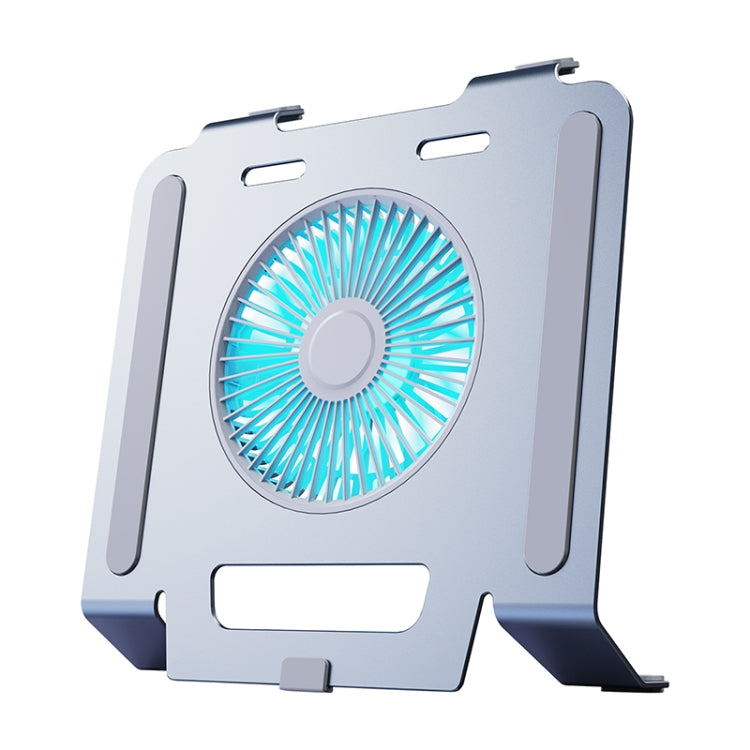 R-JUST HZ25 3.5W Aluminum Alloy Large Turbo Desktop Fan Cooling Laptop Stand(Grey) - free shipping - PMC TechLife - Order now!