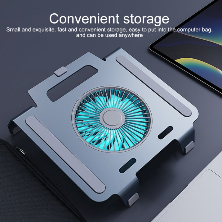 R-JUST HZ25 3.5W Aluminum Alloy Large Turbo Desktop Fan Cooling Laptop Stand(Silver) - free shipping - PMC TechLife - Order now!