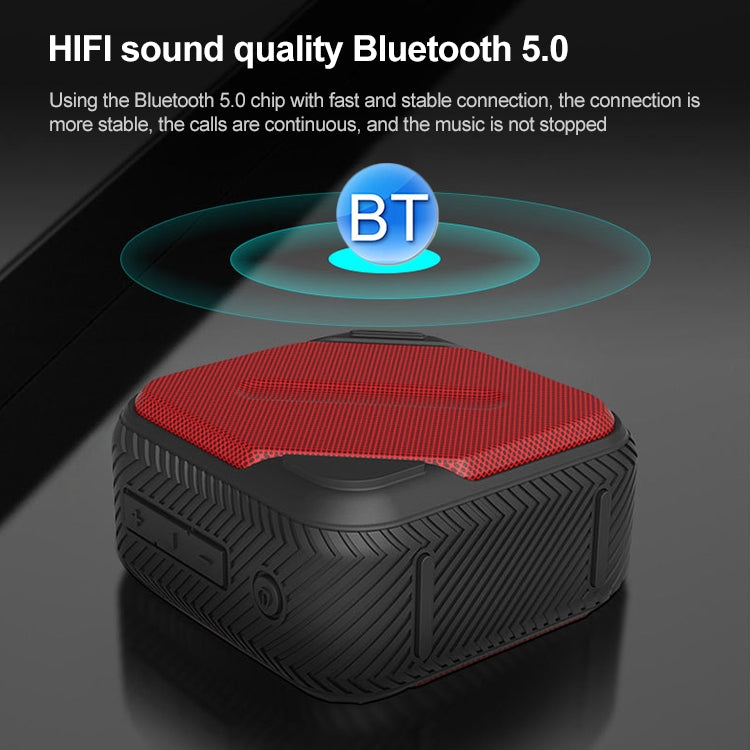 EBS-502 Portable Outdoor Waterproof Card Mini Wireless Bluetooth Speaker (Red) - Mini Speaker by PMC Jewellery | Online Shopping South Africa | PMC Jewellery