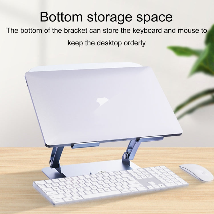 R- JUST HZ08-1 Rotating Two Holes Lifting Laptop Stand (Grey) - free shipping - PMC TechLife - Order now!