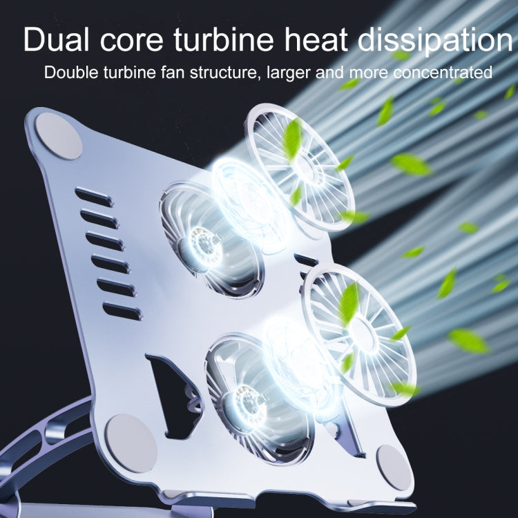R- JUST HZ13-1 Rotating Foldable Multi-Angle Aluminum Alloy Laptop Fan Bracket (Grey) - free shipping - PMC TechLife - Order now!