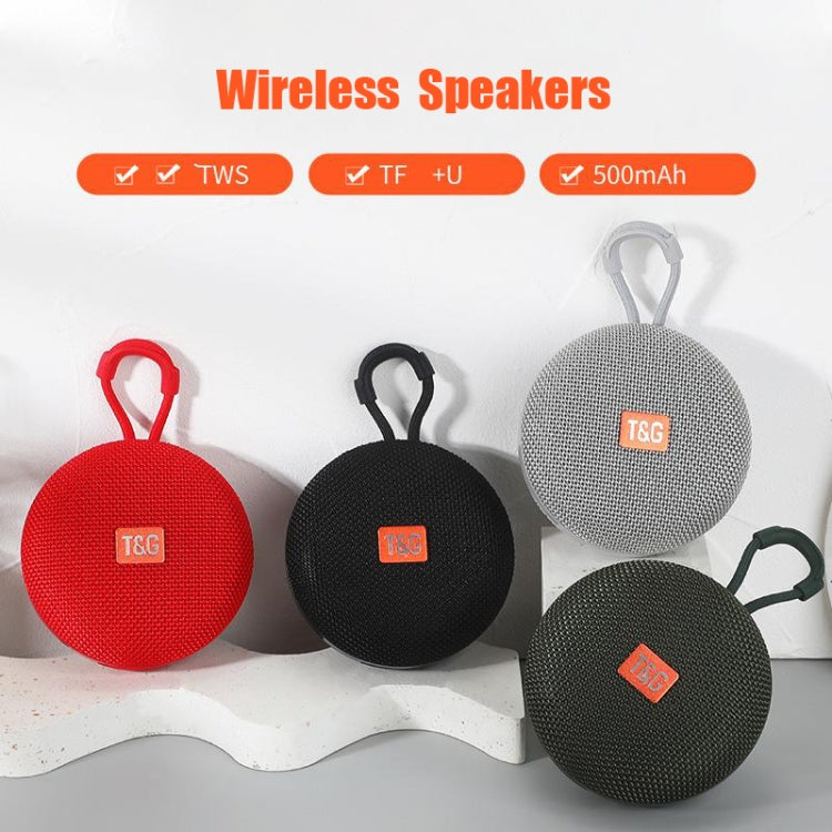 T&G TG352 Outdoor Portable Riding Wireless Bluetooth Speaker TWS Stereo Subwoofer, Support Handsfree Call / FM / TF(Grey) - Mini Speaker by T&G | Online Shopping South Africa | PMC TechLife | Buy Now Pay Later Mobicred