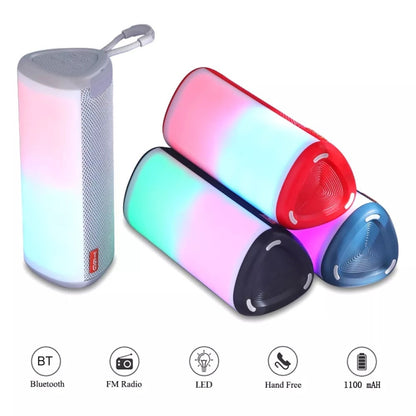 T&G TG357 Portable Wireless Bluetooth Speaker Outdoor Subwoofer with RGB Colorful Light & TWS(Grey) - Desktop Speaker by T&G | Online Shopping South Africa | PMC Jewellery