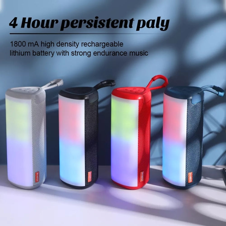 T&G TG357 Portable Wireless Bluetooth Speaker Outdoor Subwoofer with RGB Colorful Light & TWS(Red) - Desktop Speaker by T&G | Online Shopping South Africa | PMC Jewellery