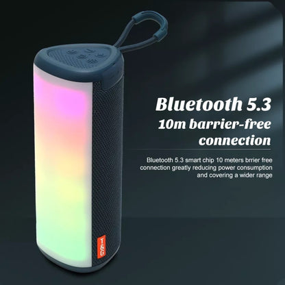 T&G TG357 Portable Wireless Bluetooth Speaker Outdoor Subwoofer with RGB Colorful Light & TWS(Black) - Desktop Speaker by T&G | Online Shopping South Africa | PMC Jewellery