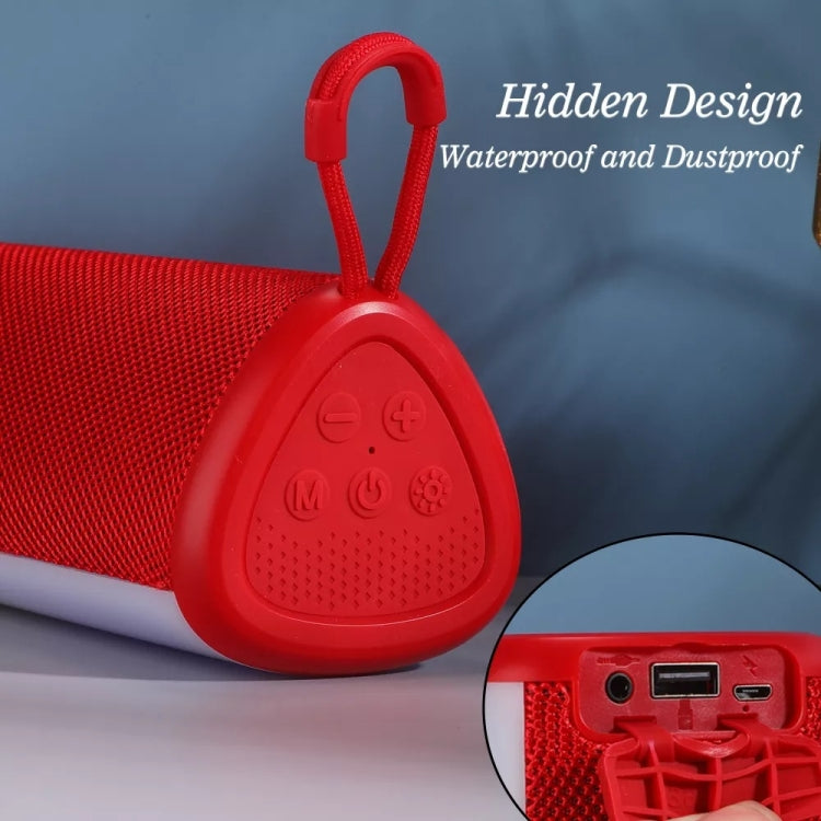 T&G TG357 Portable Wireless Bluetooth Speaker Outdoor Subwoofer with RGB Colorful Light & TWS(Red) - Desktop Speaker by T&G | Online Shopping South Africa | PMC Jewellery