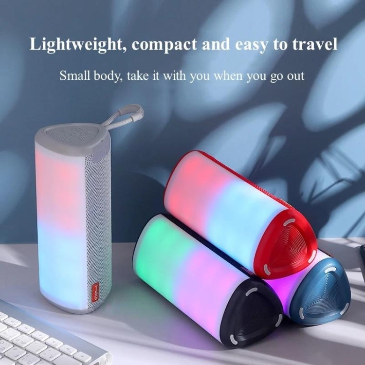 T&G TG357 Portable Wireless Bluetooth Speaker Outdoor Subwoofer with RGB Colorful Light & TWS(Grey) - Desktop Speaker by T&G | Online Shopping South Africa | PMC TechLife | Buy Now Pay Later Mobicred