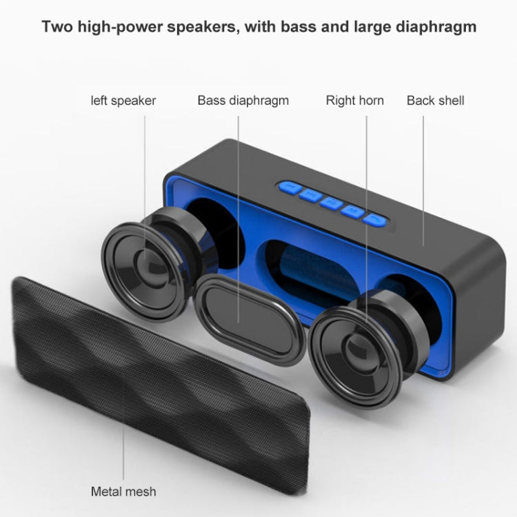 SC211 Pro Outdoor Multi-function Card Wireless Bluetooth Speaker Standard Edition (Red) - Desktop Speaker by PMC Jewellery | Online Shopping South Africa | PMC Jewellery