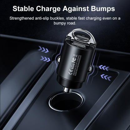 REMAX RCC332 Tanya Pro Series 2 in 1 Car 30W PD Fast Charger (Grey) - Car Charger by REMAX | Online Shopping South Africa | PMC Jewellery