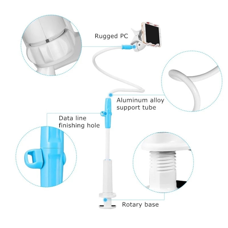 UBN-46 Regular Version Rotatable and Detachable Lazy Desktop Bedside Stand Mobile Phone Stand, Height: 90cm (White) - Desktop Holder by PMC TechLife | Online Shopping South Africa | PMC TechLife