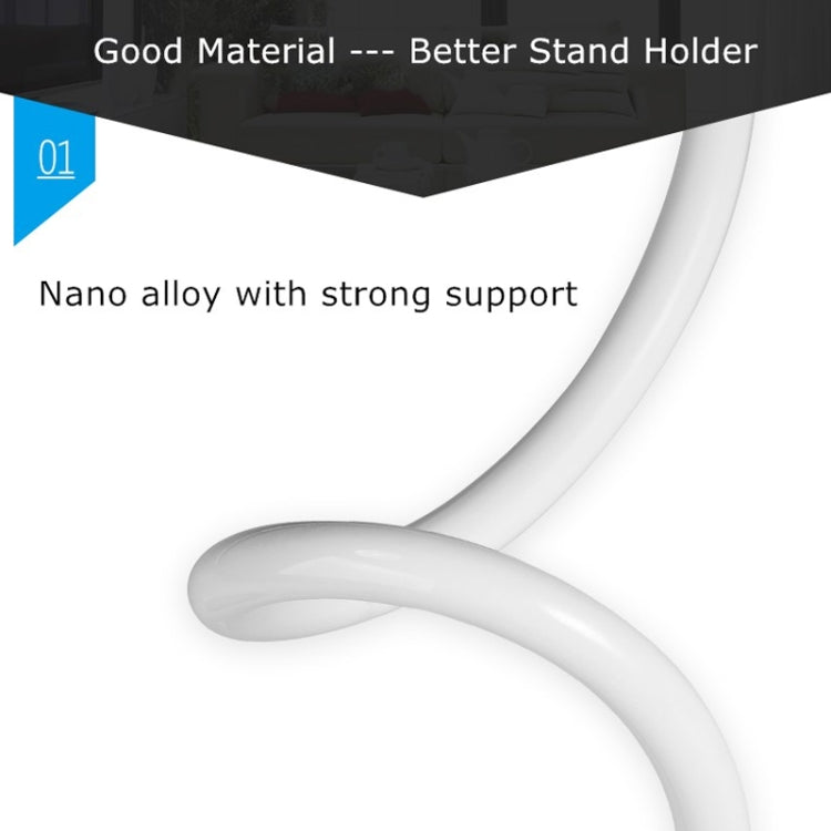 UBN-46 Regular Version Rotatable and Detachable Lazy Desktop Bedside Stand Mobile Phone Stand, Height: 90cm (White) - Desktop Holder by PMC TechLife | Online Shopping South Africa | PMC TechLife
