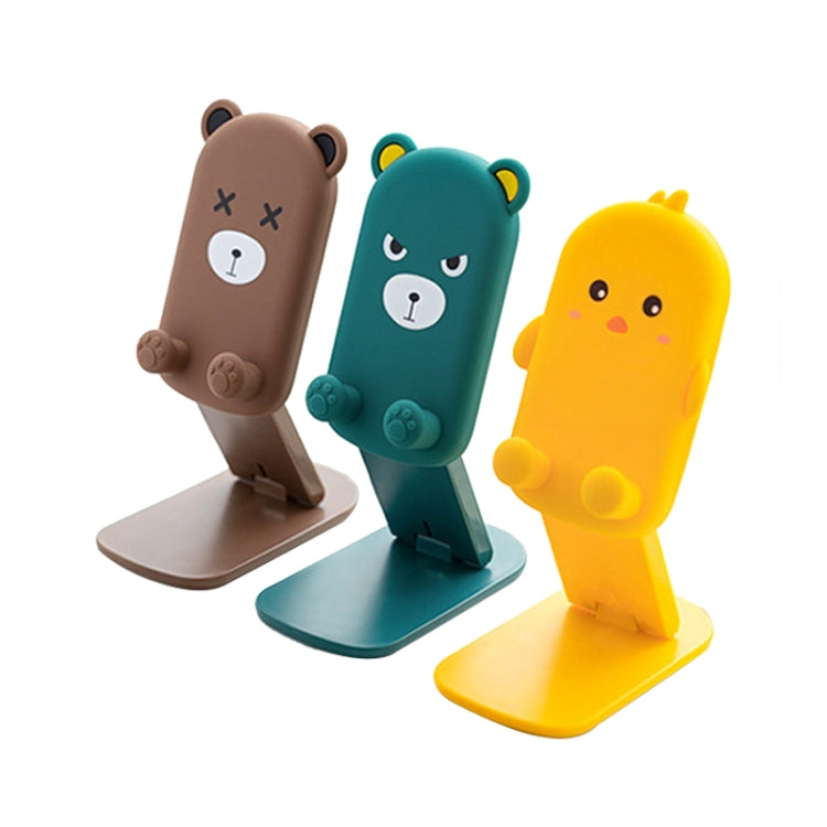 DK-XX-111 Cartoon Animal Retractable Phone Lazy Bracket Foldable Desktop Holder(Yellow) - Desktop Holder by PMC TechLife | Online Shopping South Africa | PMC TechLife