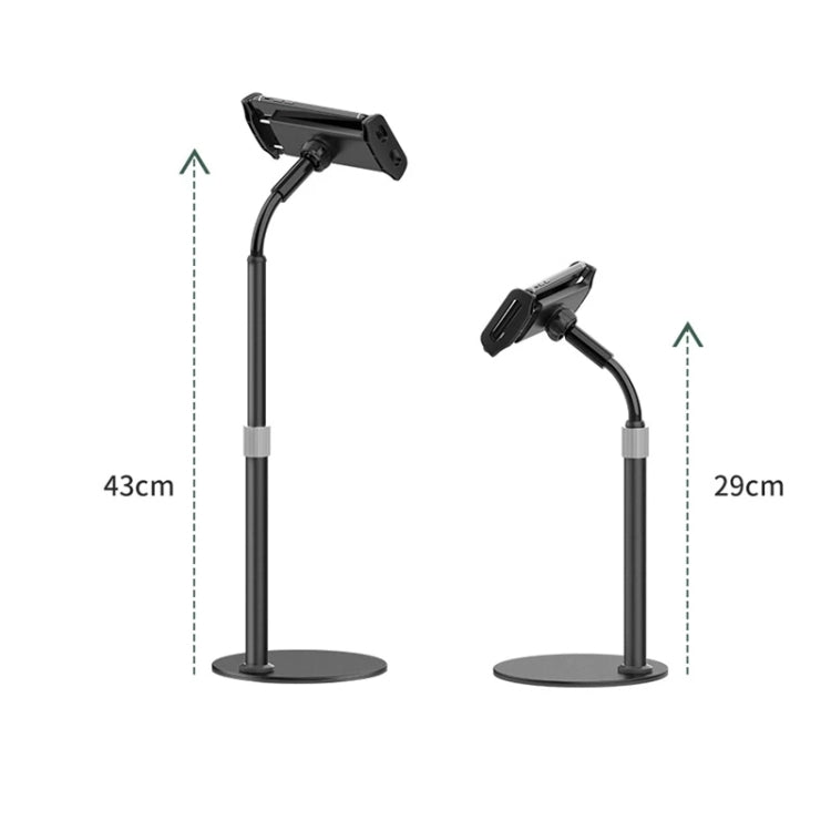 ZM17 Retractable Rotatable Outdoor Selfie Desktop Phone Stand for 4.6-7.8 inch Mobile Phones / Tablets (Black) - Desktop Holder by PMC TechLife | Online Shopping South Africa | PMC TechLife