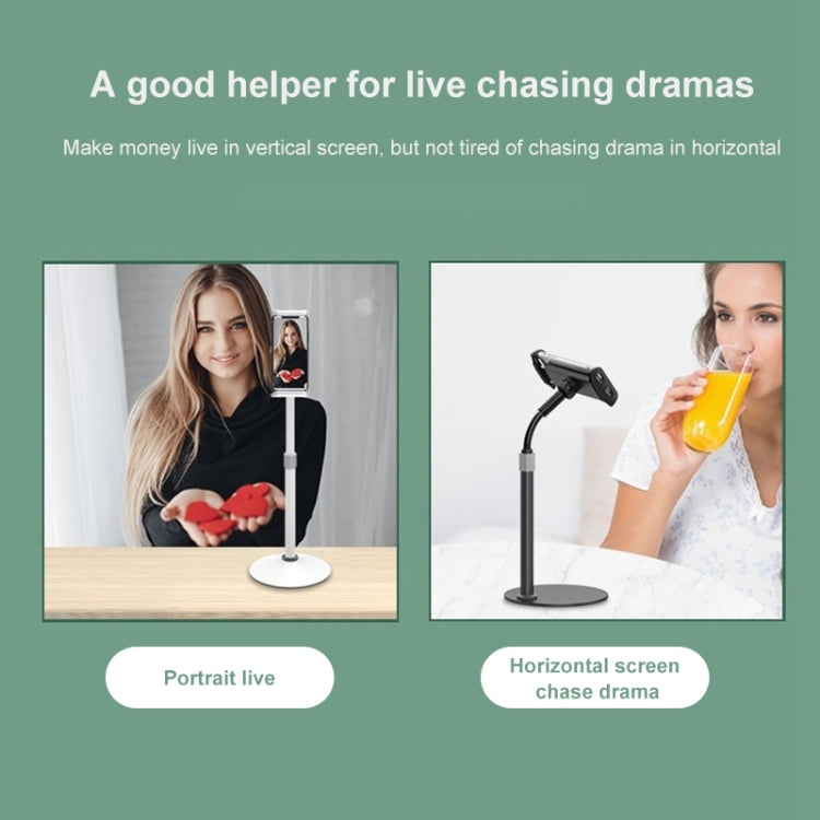 ZM17 Retractable Rotatable Outdoor Selfie Desktop Phone Stand for 4.6-7.8 inch Mobile Phones / Tablets (White) - Desktop Holder by PMC TechLife | Online Shopping South Africa | PMC TechLife
