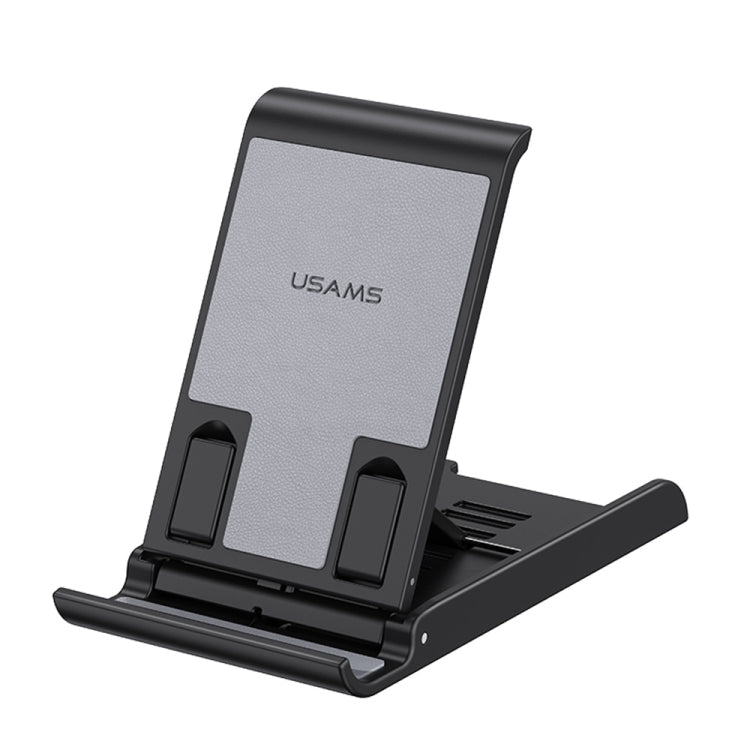 USAMS US-ZJ073 Retractable Folding Desktop Tablet Phone Holder (Black) - Desktop Holder by USAMS | Online Shopping South Africa | PMC Jewellery