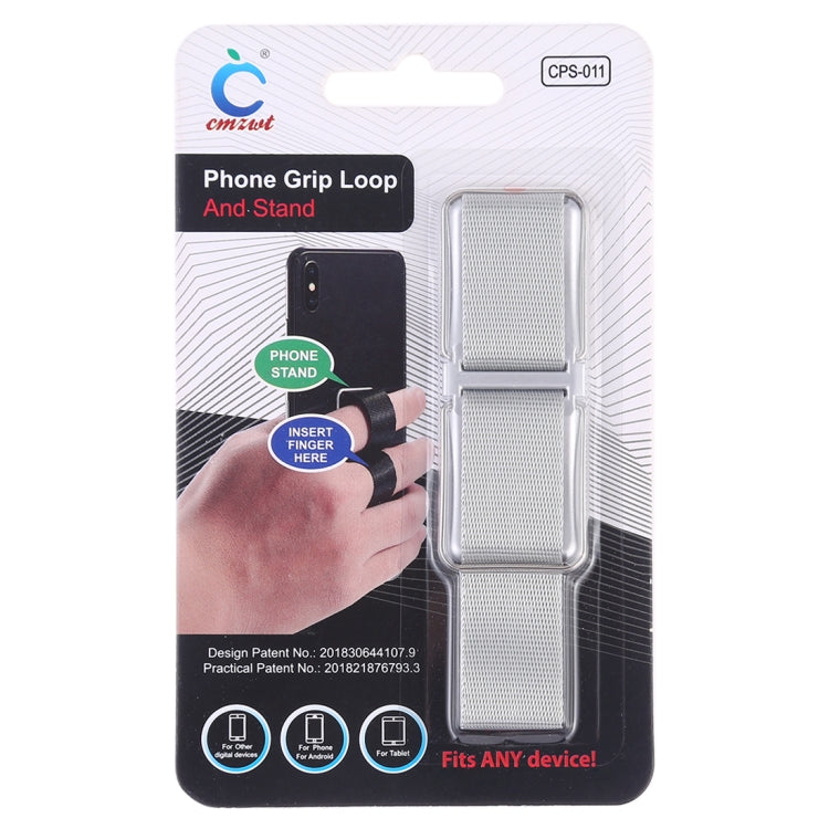 CPS-011 Universal Phone Grip Loop & Stand Holder (Silver) - Ring Holder by PMC Jewellery | Online Shopping South Africa | PMC Jewellery